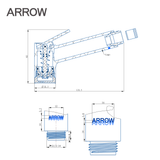Tay cầm vòi xịt vệ sinh Arrow AHQ53001MB