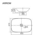 Chậu rửa lavabo đặt bàn Arrow AP41026D-DGY/AHP41026D-DGY