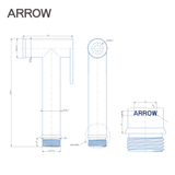 Tay cầm vòi xịt vệ sinh Arrow AHQ53002CP