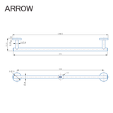 Thanh treo khăn Arrow AGJ2501SM