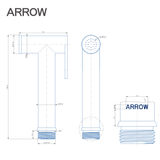 Tay cầm vòi xịt vệ sinh Arrow AHQ53002MB