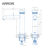 Vòi lavabo nóng lạnh Arrow AMP11871GG