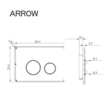 Nút nhấn xả âm tường Arrow AHM002E