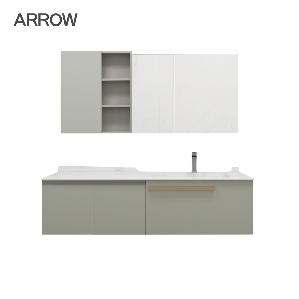 Bộ Tủ Lavabo Arrow A1601LXFZ1/ATX5637F và Tủ Gương Arrow A1601LXFZ2