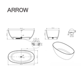 Bồn tắm chân yếm Arrow A1684TQ