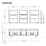 Bộ Tủ Lavabo Arrow A1801KY1/AP4035 và Tủ Gương Arrow A1801KY2