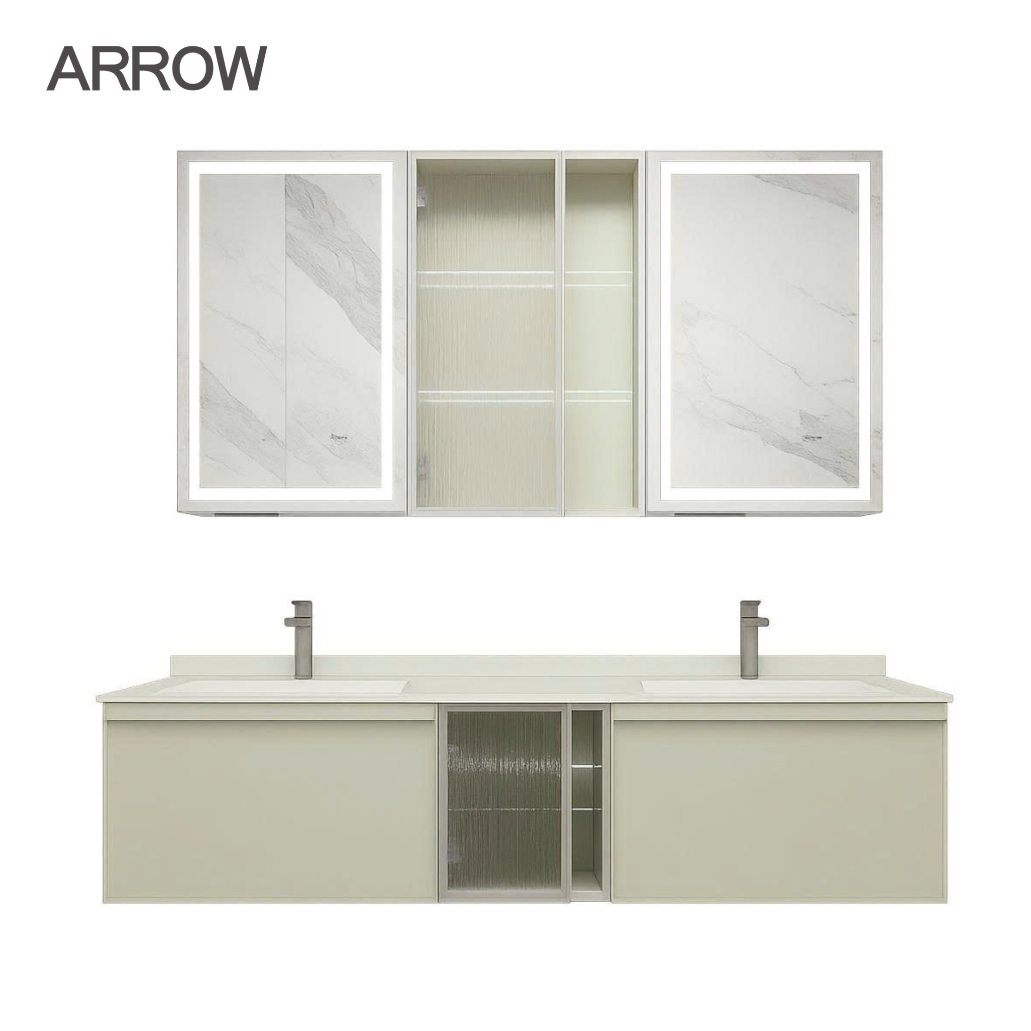 Bộ Tủ Lavabo Arrow A1801LQ1/AP4035 và Tủ Gương Arrow A1801LQ2