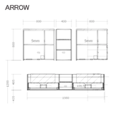 Bộ Tủ Lavabo Arrow A2001LY1/AP4036 và Tủ Gương Arrow A2001LY2