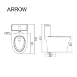 Bồn cầu một khối Arrow AB11009/PG003-ZPA/TW01-300