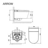 Bồn cầu thông minh treo tường Arrow AB2027/AB2027