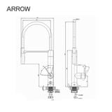 Vòi bếp nóng lạnh Arrow ACY11W24CP