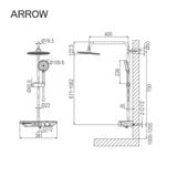 Vòi sen cây nóng lạnh Arrow AD3319CP