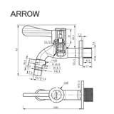 Vòi Hồ Lạnh Gắn Tường Arrow AD4602CP