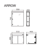 Bộ Tủ Lavabo Arrow ADGMD6G31008D-HF/AP31008D và Tủ Gương Arrow AMJD6G31008D-HF