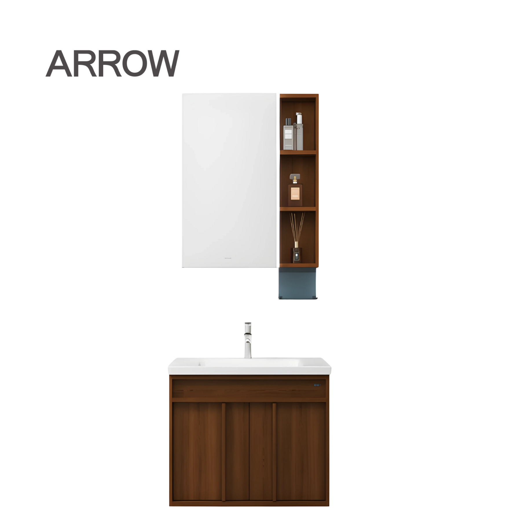 Bộ Tủ Lavabo Arrow ADGMD8G31020F-PM/AP31020F và Tủ Gương Arrow AMJD8G31020F-PM