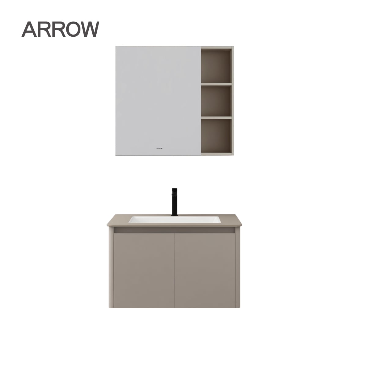 Bộ Tủ Lavabo Arrow ADGMD8G4035WF-DJB/ADGMD8G4035WF-DJB và Tủ Gương Arrow AMJD8G4035WF-DJB