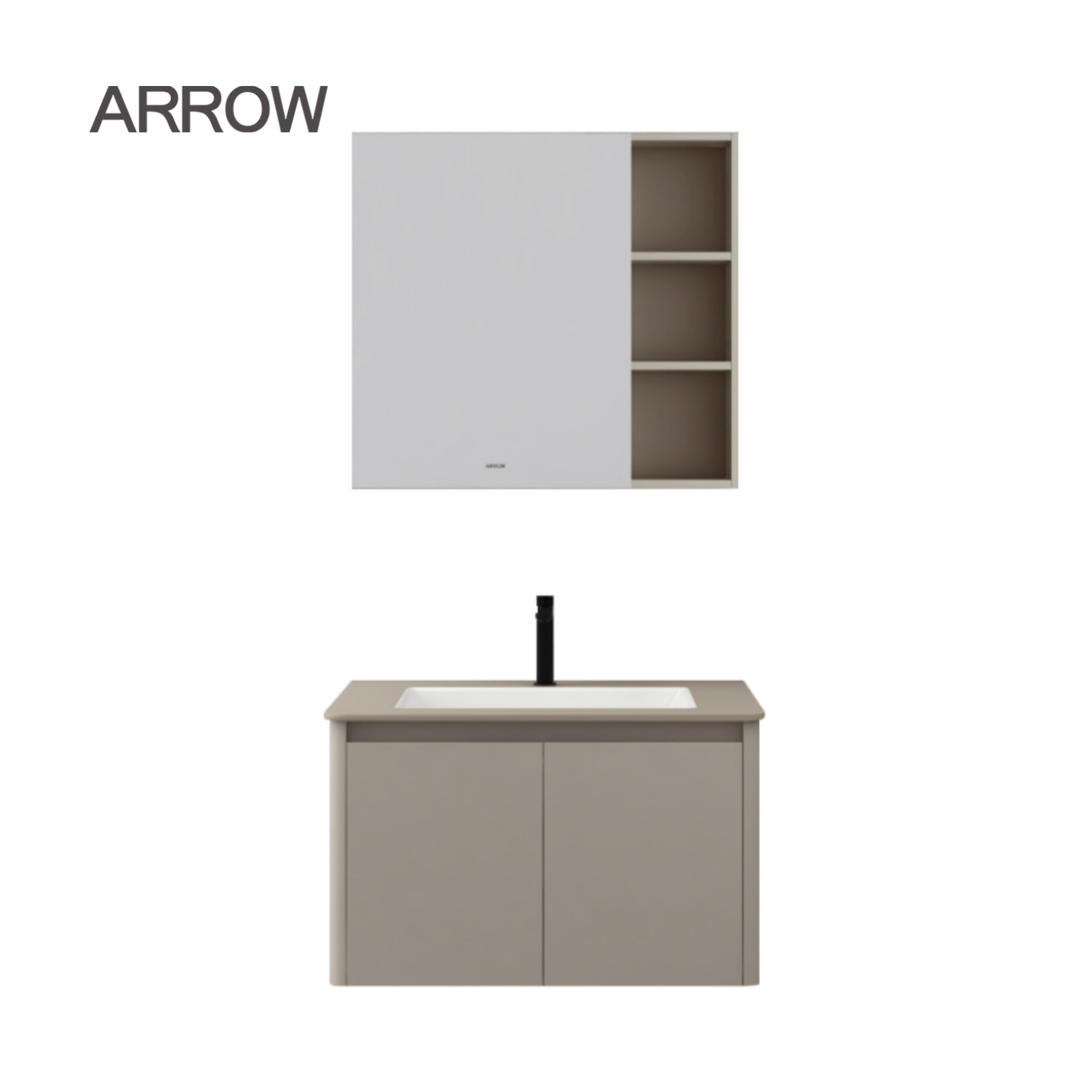 Bộ Tủ Lavabo Arrow ADGMD9G4035WF-DJB/ADGMD9G4035WF-DJB và Tủ Gương Arrow AMJD9G4035WF-DJB