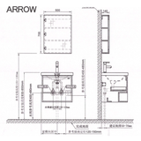 Bộ Tủ Lavabo Arrow ADGU9G3259-F/AP3259 và Tủ Gương Arrow AMJU9G3259-F