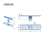 Phễu thoát sàn Arrow ADL50T20-300GGW