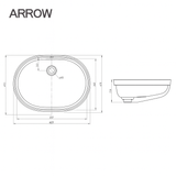 Chậu rửa lavabo âm bàn Arrow AEP42604C