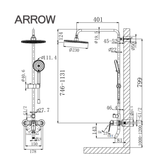 Vòi sen cây nóng lạnh Arrow AF33156CP