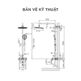 Vòi sen cây nóng lạnh Arrow AF33156CP
