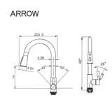 Vòi bếp nóng lạnh Arrow AF4589GGPM
