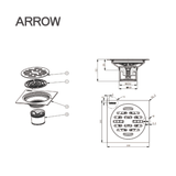 Phễu thoát sàn Arrow AF51811AMSS