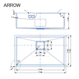 Chậu rửa chén Arrow AF5570811G11-GG
