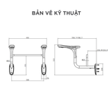 Bộ tay vịn hỗ trợ người cao tuổi Arrow AFZFSYT02NO-GQ