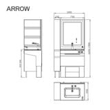 Bộ tủ lavabo hỗ trợ người già Arrow AFZYSG01