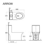 Bồn cầu một khối Arrow AG1081-AM/AG1081