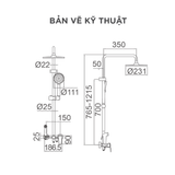 Vòi sen cây nóng lạnh Arrow AG3402CP