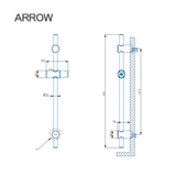 Thanh trượt sen tắm Arrow AG3801