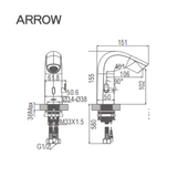 Vòi lavabo cảm ứng Arrow AG4316AUCP