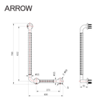Thanh vịn phòng tắm Arrow AG5602SM