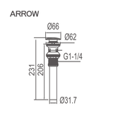 Xả nhấn Lavabo Arrow AG5807MB