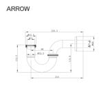 Ống xả Lavabo Chữ P Arrow AG5916PN