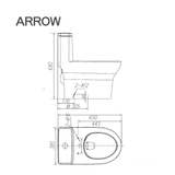 Bồn cầu một khối Arrow AHB12004M/PG009A-ZPA
