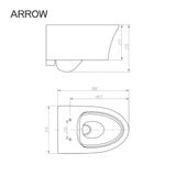 Bồn cầu treo tường Arrow AHB2105H/PG011-ZPA