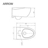 Bồn cầu treo tường Arrow AHB2162H/PG015-ZPA