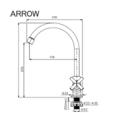 Vòi Bếp Lạnh Arrow AHCY45001DCP