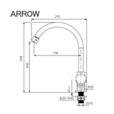 Vòi bếp nóng lạnh Arrow AHCY45013CP