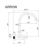 Vòi bếp lạnh Arrow AHCY45002WCP