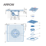 Phễu thoát sàn Arrow AHDL5122CGG