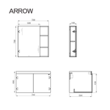 Bộ Tủ Lavabo Arrow AHGP8G391TRB-2H/AP391E