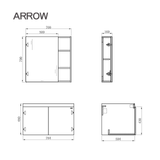 Bộ Tủ Lavabo Arrow AHGP8G391TRK-2H/AP391E