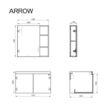 Bộ Tủ Lavabo Arrow AHGP8G391TRM-2H/AP391E