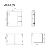 Bộ Tủ Lavabo Arrow AHGP8G391TRY-2H/AP391E