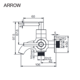 Vòi Lavabo Nóng Lạnh Arrow AHGQ36002MCP